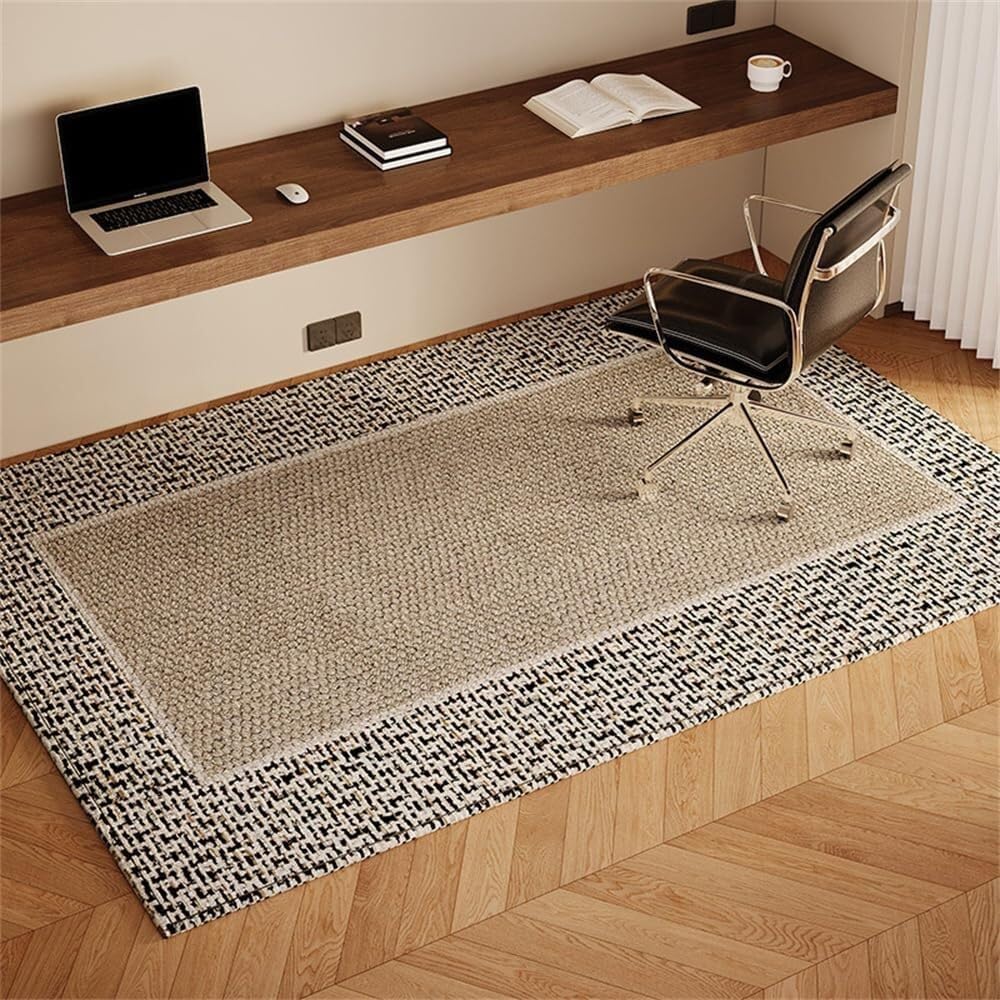 Tapis de chaise de jeu ordinateur protection sol en bois retro 100x140
