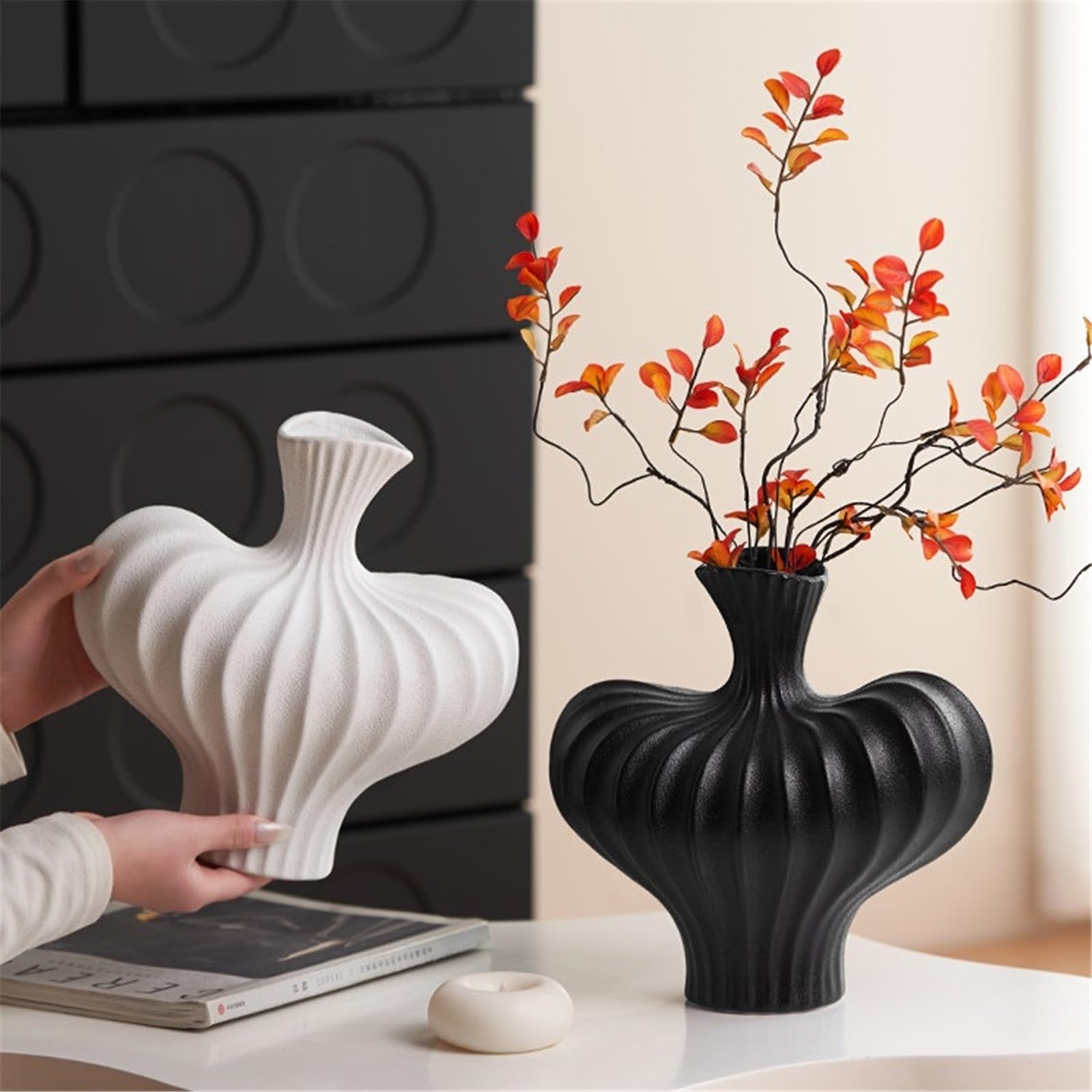 wazon z kwiatami Dekoracja wazonów ceramicznych na biurko w salonie
