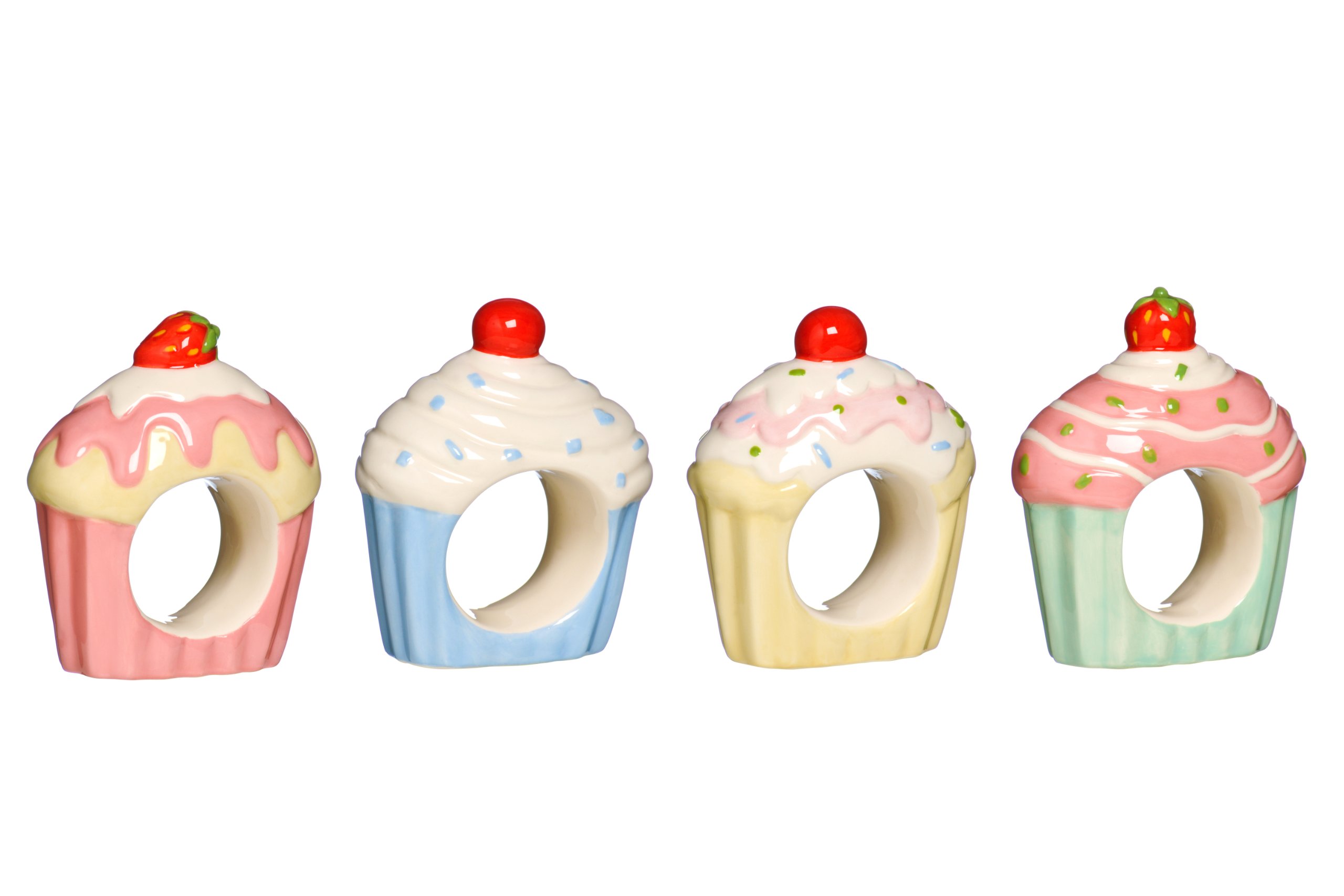 Orsina Cupcake Napkin Rings - Set of 4