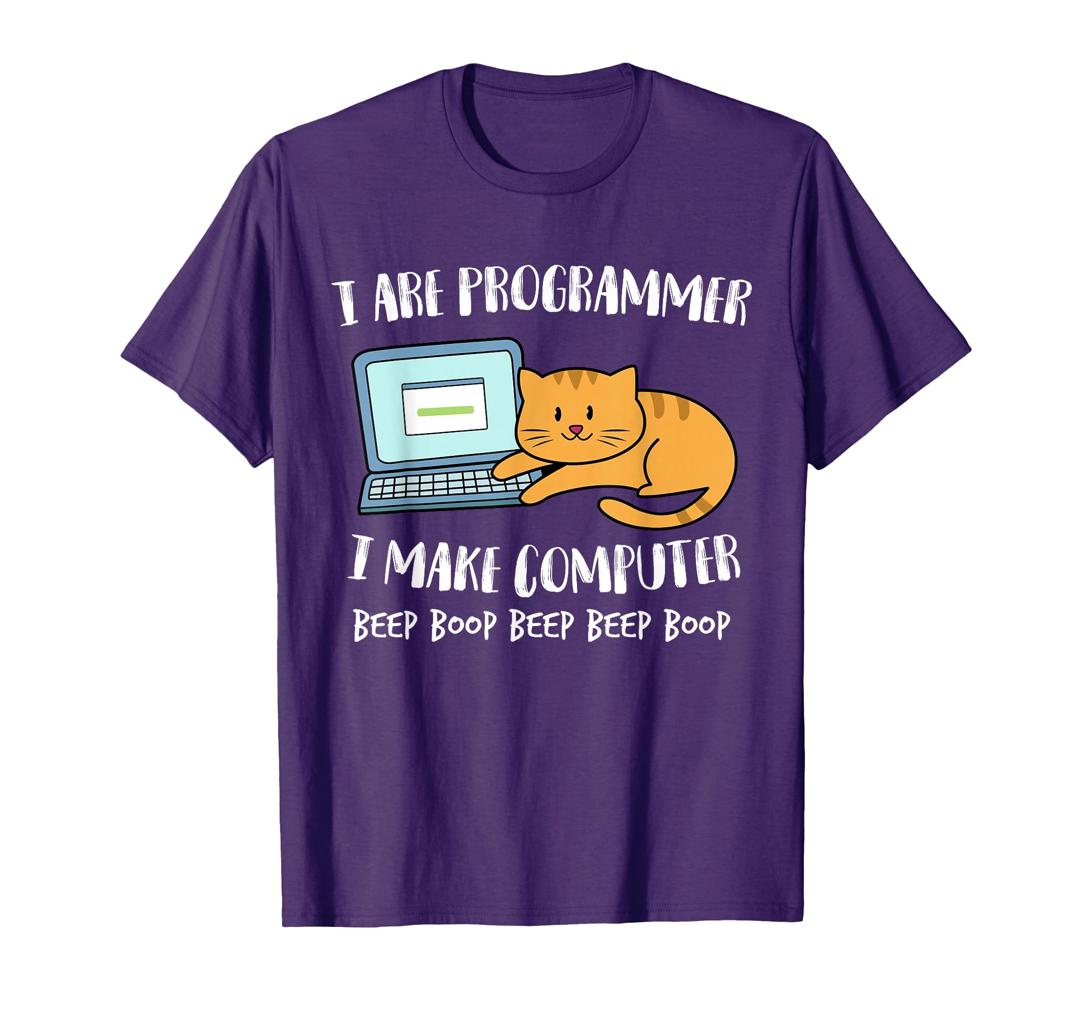 I Are Programmer I Make Computer Beep Funny Cute Cat T-shirt Men Women Girls Kids T-Shirt