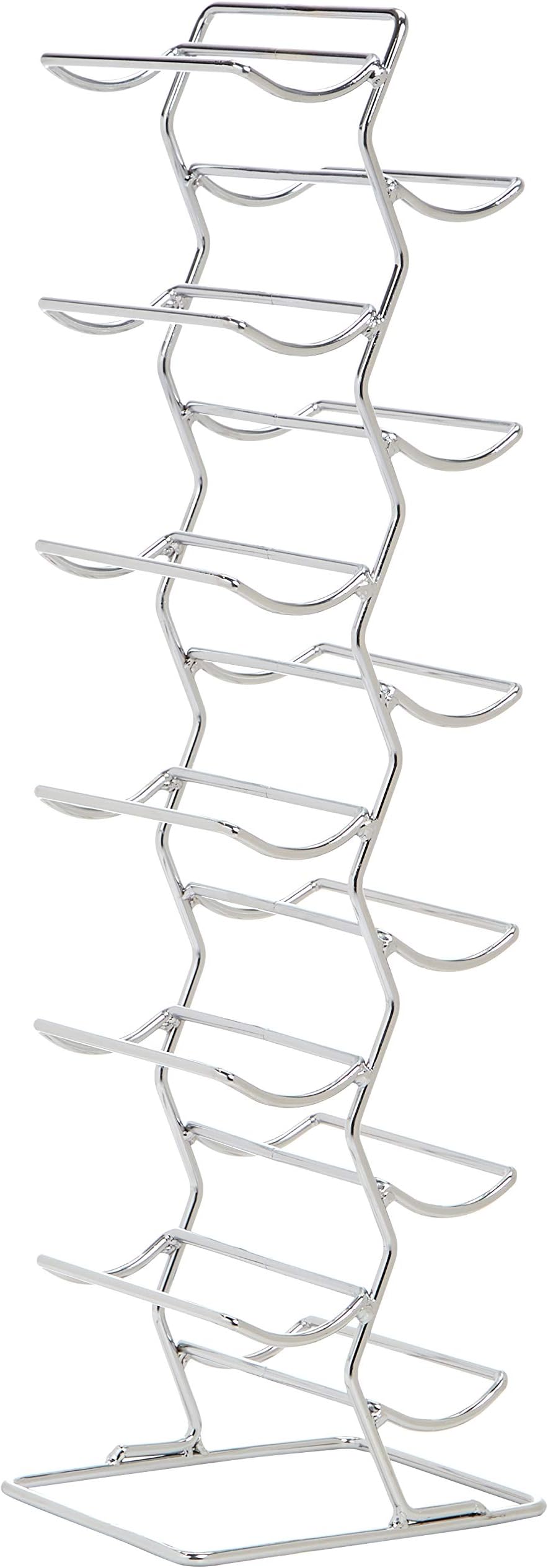 Amazon Basics Modern Style Wine Rack for 12 Bottles, Chrome