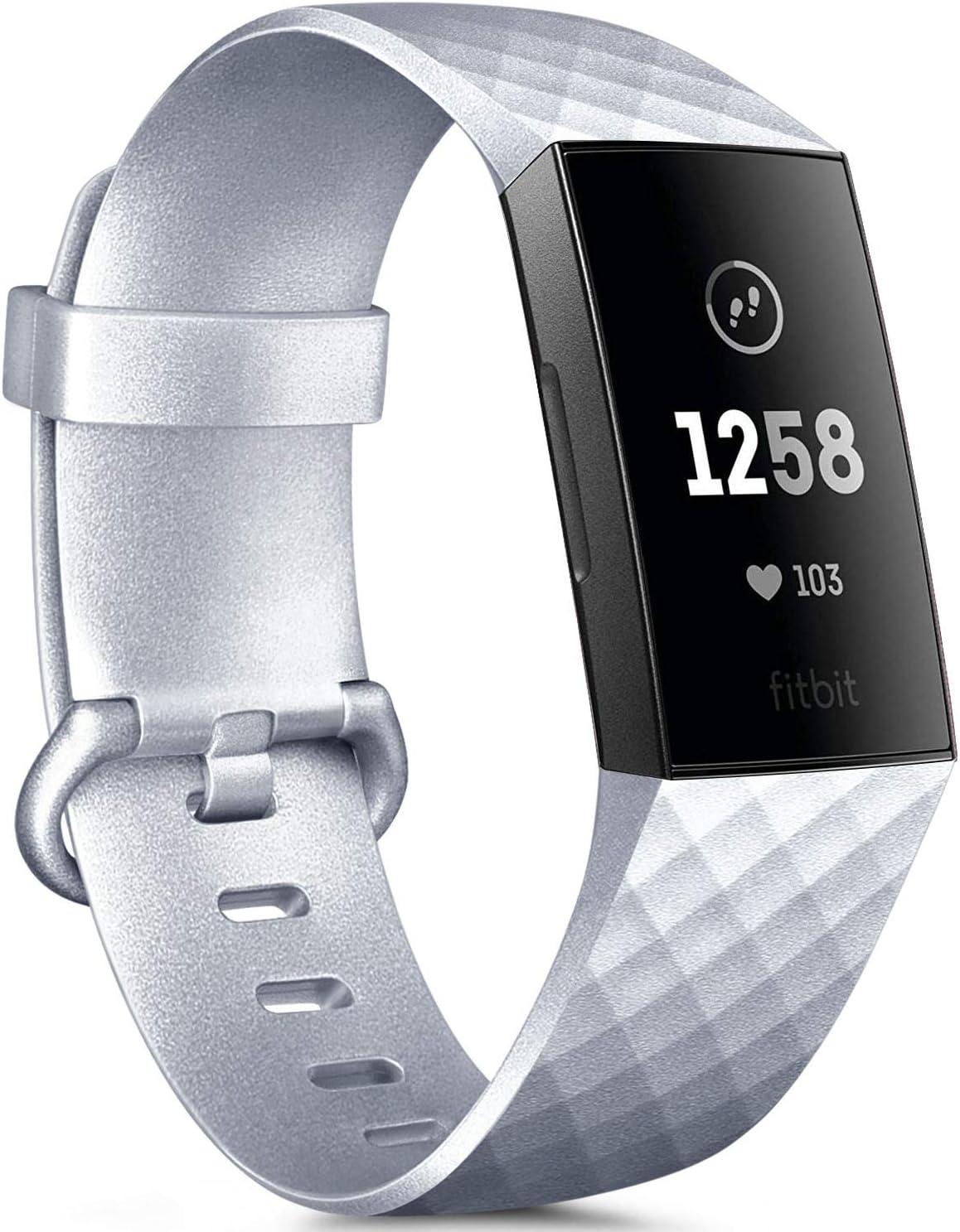VANCLE Silicone Bands Compatible with Fitbit Charge 4 / Fitbit Charge 3 Bands for Women Men, Rose Gold Silver Sport Wristbands for Fitbit Charge 4 / Fitbit Charge 3/Fitbit Charge 3 SE