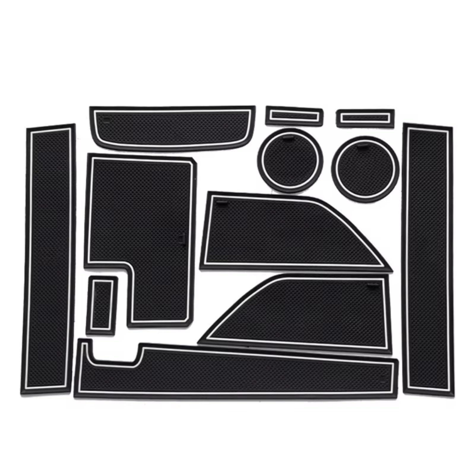 ahhccne Rubber Mats for Centre Console for Ford Mustang 2015-2021, LHD Rubber Mats for Centre Console