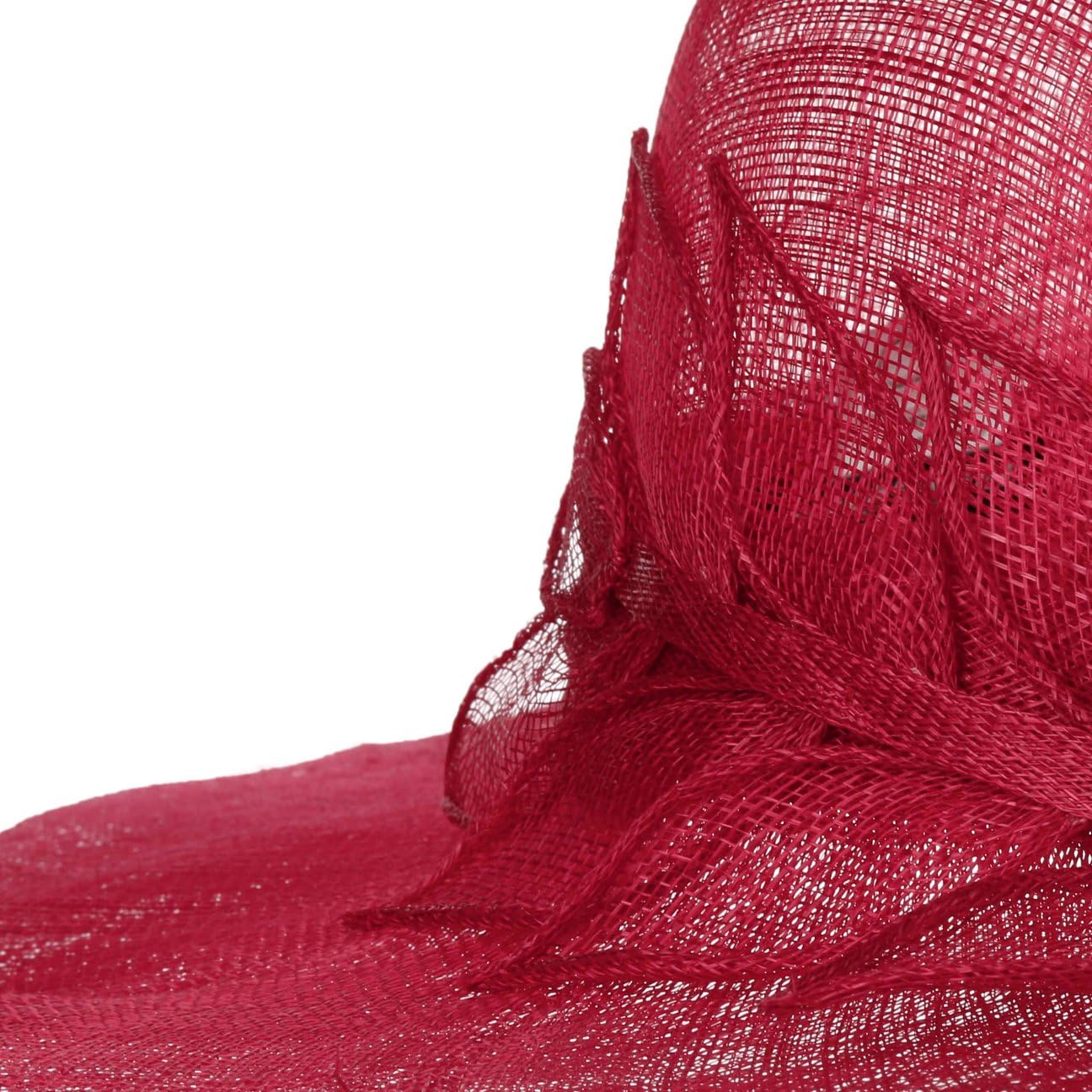 Seeberger Sombrero de Paja Sinamay Wavy Brim Mujer - Sol ocasión Especial con Banda Grosgrain Primavera/Verano Verano