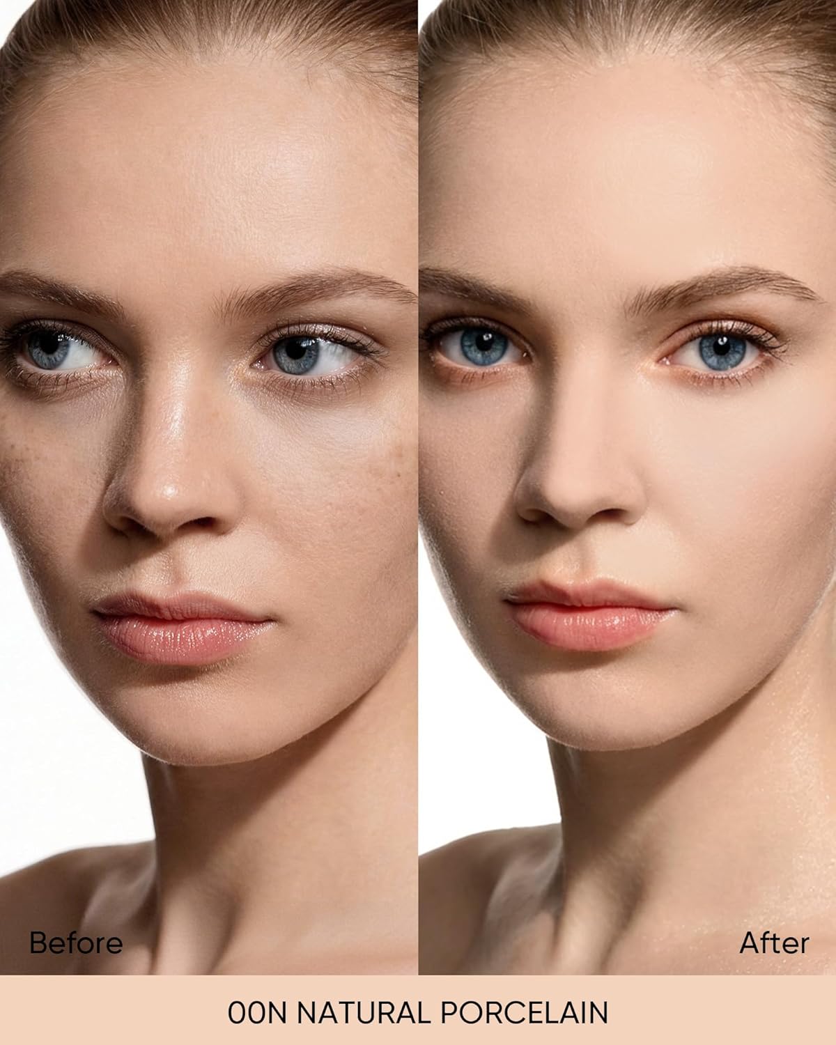 Velvet Matte Cushion Foundation Blue #00N Natural Porcelain| Full Coverage,12H Oil Control,Ideal for Oily & Combination Skin,Waterproof,Long-Lasting, Lightweight, Hydrating,Transfer-Proof - Image 2