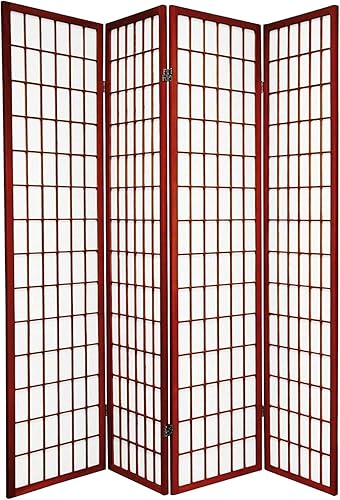 Legacy Decor - Separador de habitación, de e 3, 4, 6, 5, 8 paneles de habitación, estilo Shoji, de 6 pies alto, Madera, Cereza