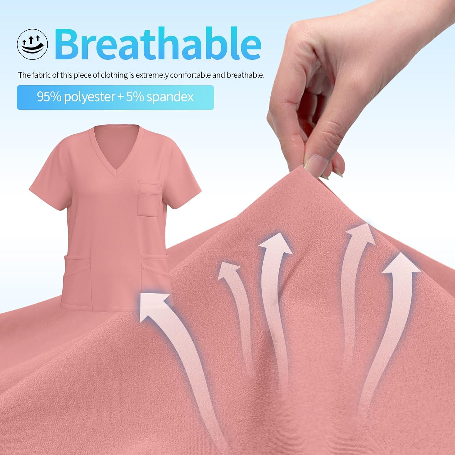 Nursing Scrubs Set, Breathable & Sweat-Wicking for Nurses, Caregivers in Hospitals