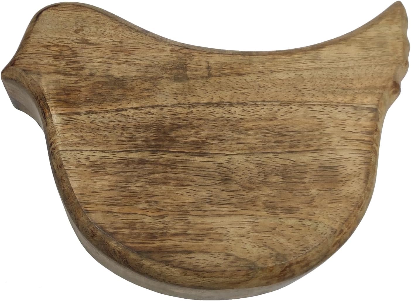 Purpledip Wooden Serving Tray/Platter 'Sparrow On My Table': Small Plate for Snacks, Cookies, Fruits Or Aftermints (11291)
