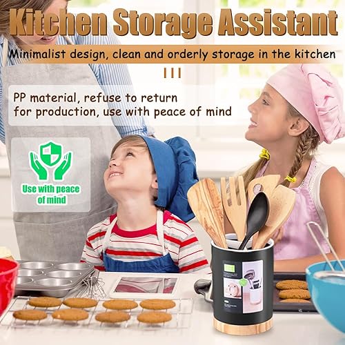 Miniatura 6 de Soporte para utensilios de cocina, cubo de almacenamiento de vajilla, cuchara, palillos, tenedor, escurridor de utensilios para mostrador,