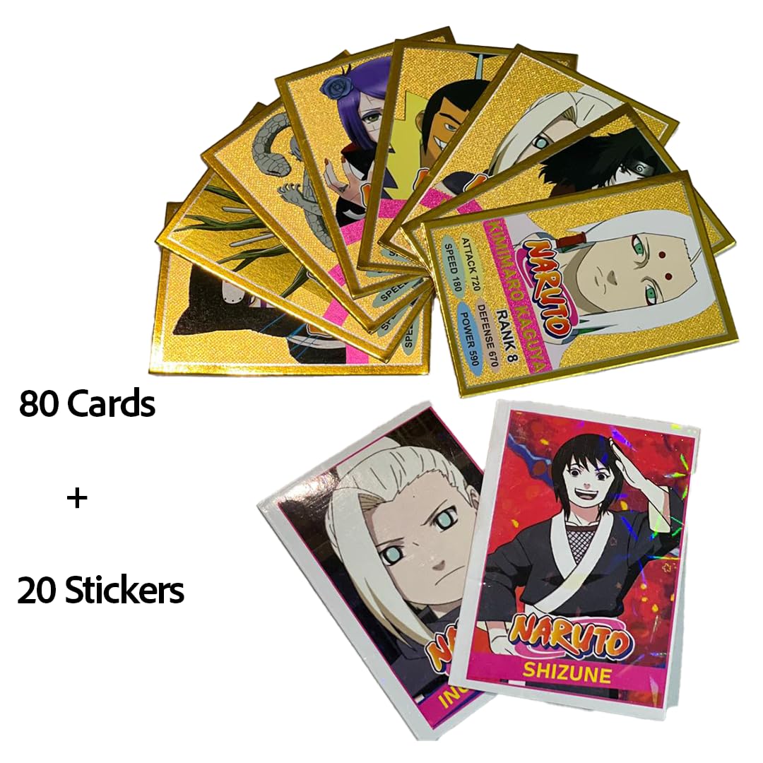 Naruto Trump Cards: Gold UV Coated Cards for Playing and