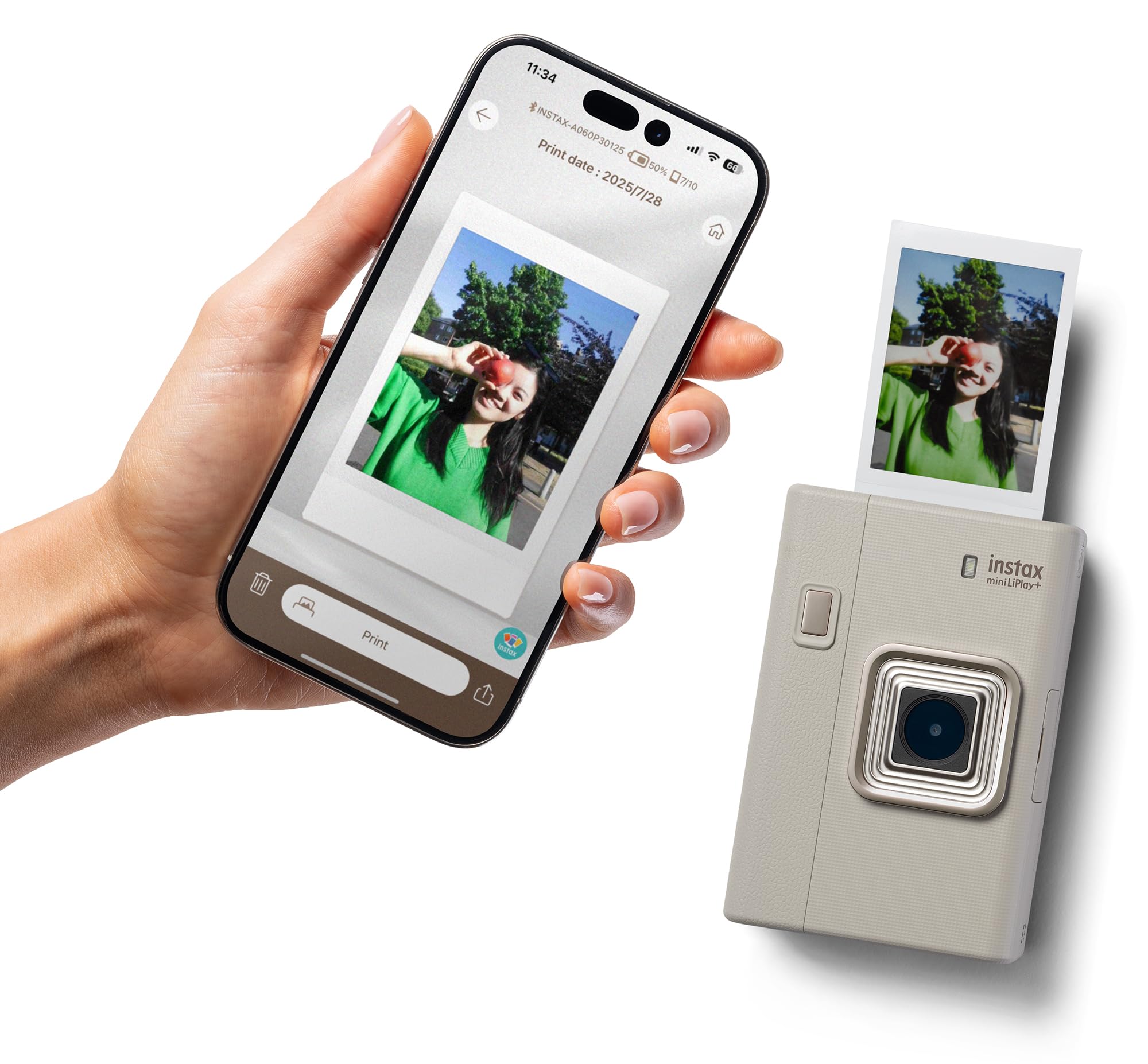 Amazon | FUJIFILM instax mini LiPlay+ ハイブリッドインスタント 