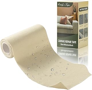 Canvas Repair Tape, 4×63 Inches Light Beige Waterproof Self-Adhesive Patch for Outdoor Gear,Durable and Weatherproof Fabric Tape for Boat Covers,Couch,Tents, Sofas, Sun Shades, Awnings, Lounge Chairs