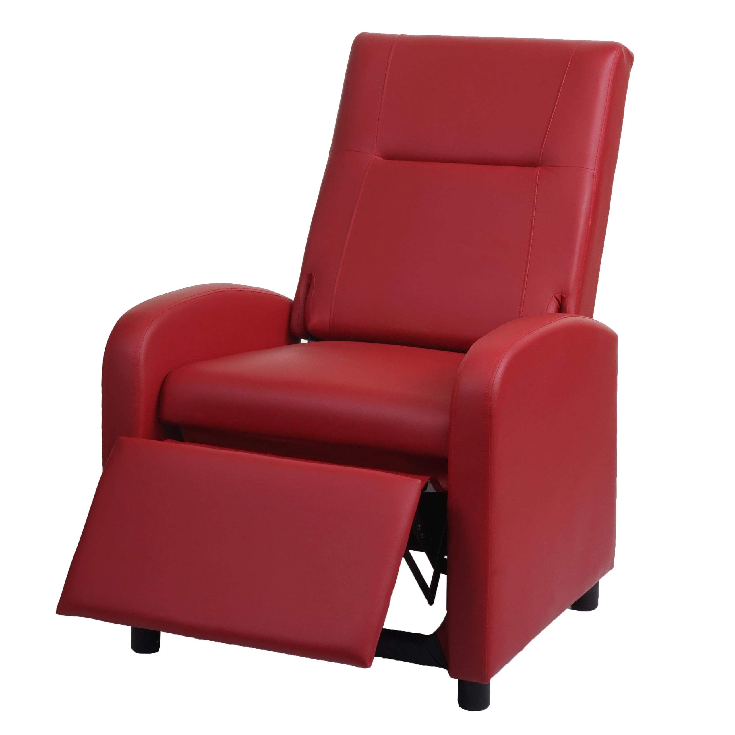 Poltrona Da Cinema Mendler HWC-H29 2 Posti In Ecopelle Marrone, Regolabile, Con Bracciolo Portaoggetti