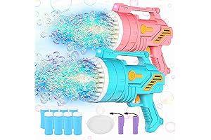 2-Pack Bubble Machine Gun for Kids