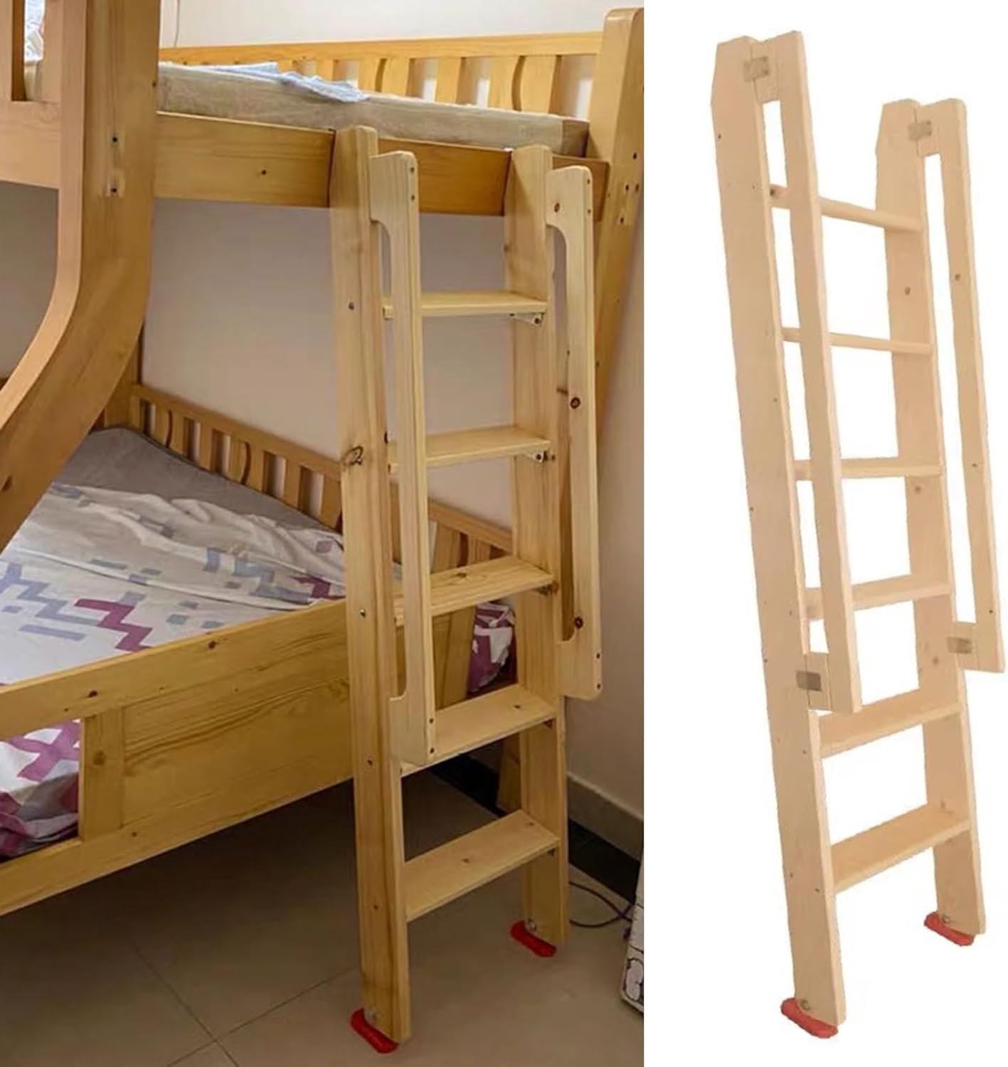 Amazon.co.jp 200 175 150 125 100 Cm Height Bunk Bed Ladder Natural