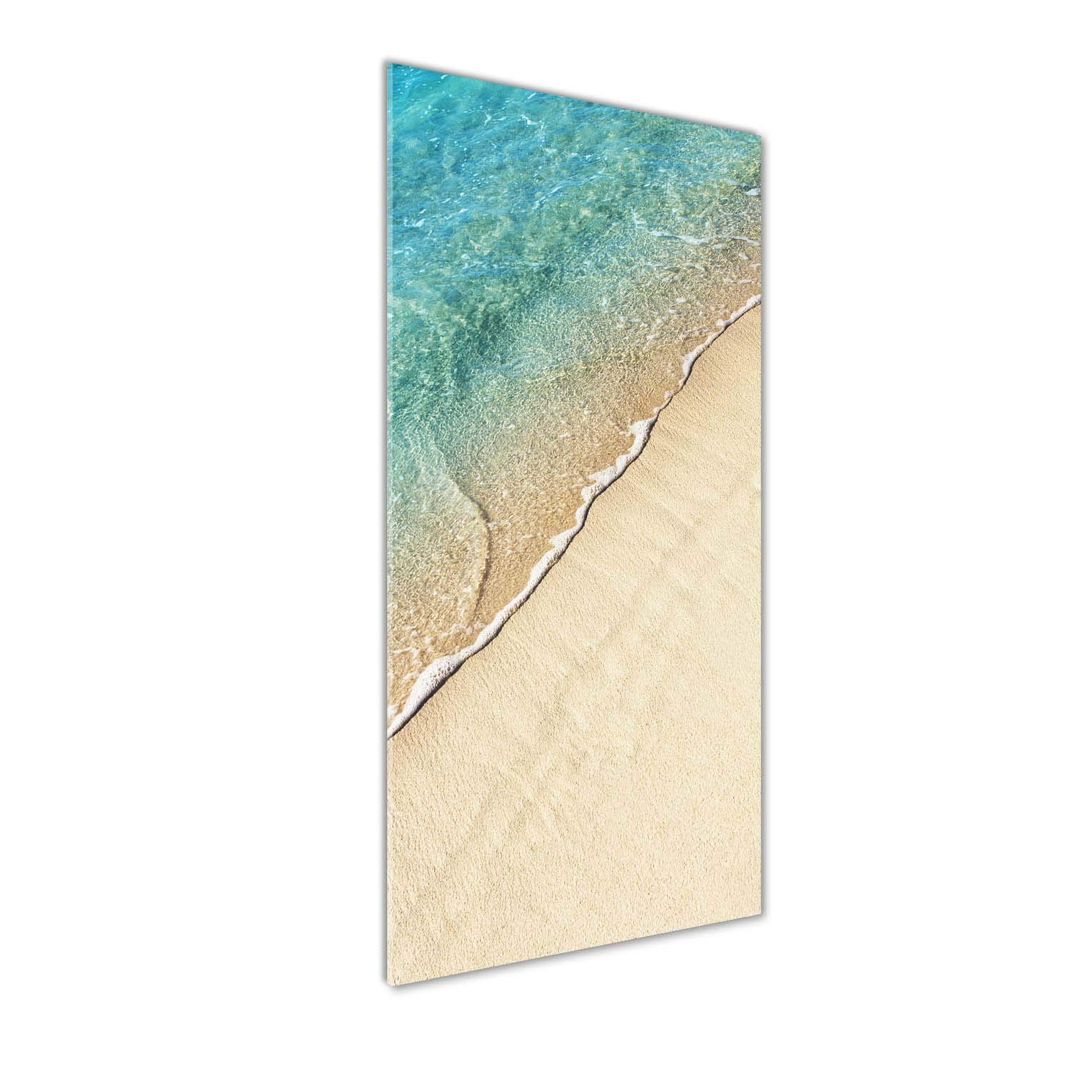 Impression sur verre acrylique 50x125 Tulup avec paysage de vague de la mer bleu pour salon