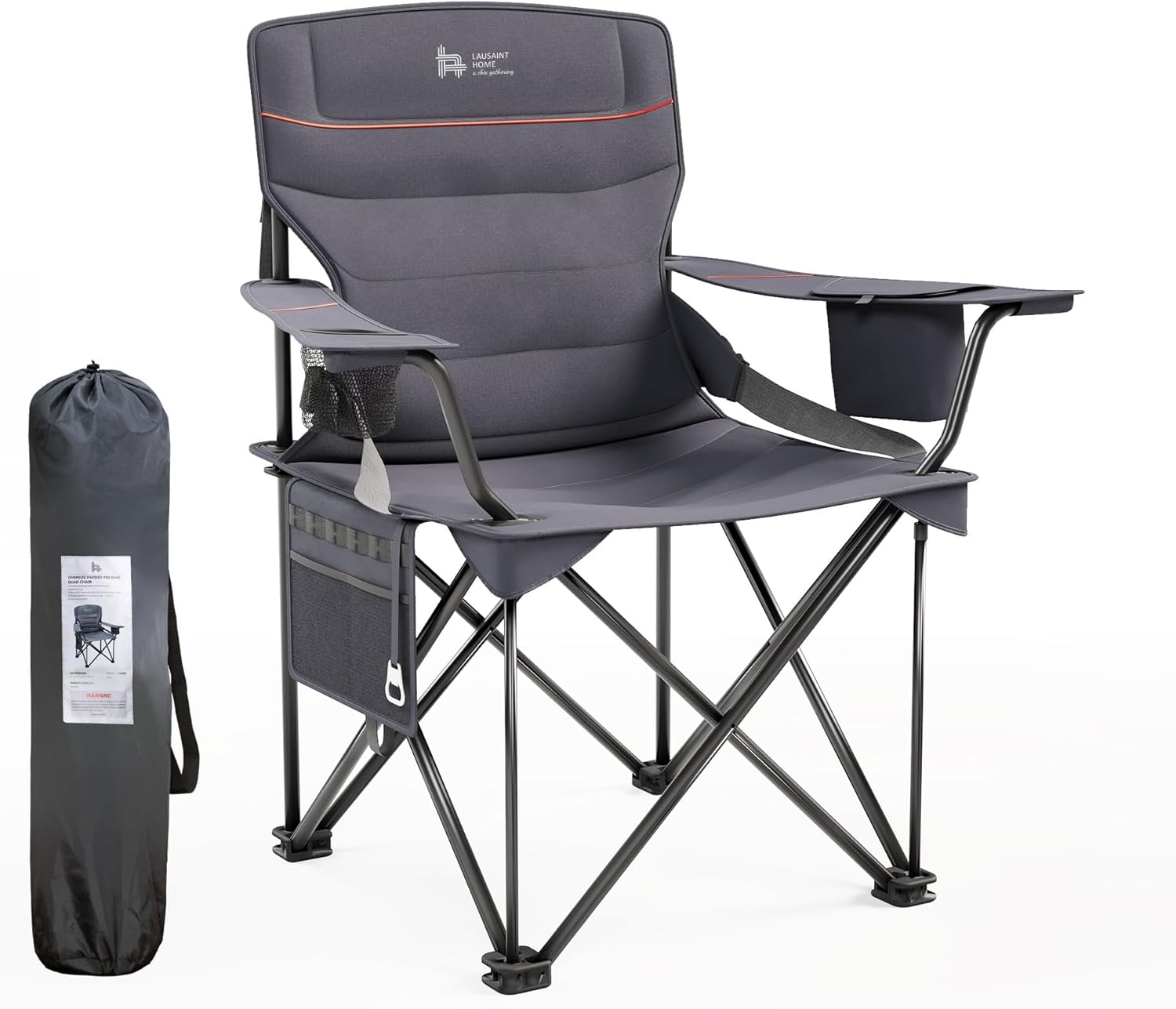 OUTSIDER 400LBS Camping Chair with Lumbar Support & Cooler Bag