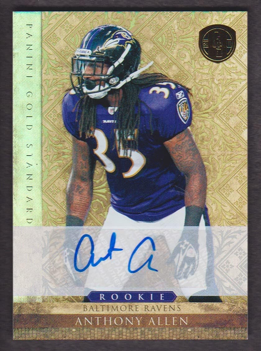 2011 Panini Gold Standard Football Auto Gold #158 Anthony Allen 24/25