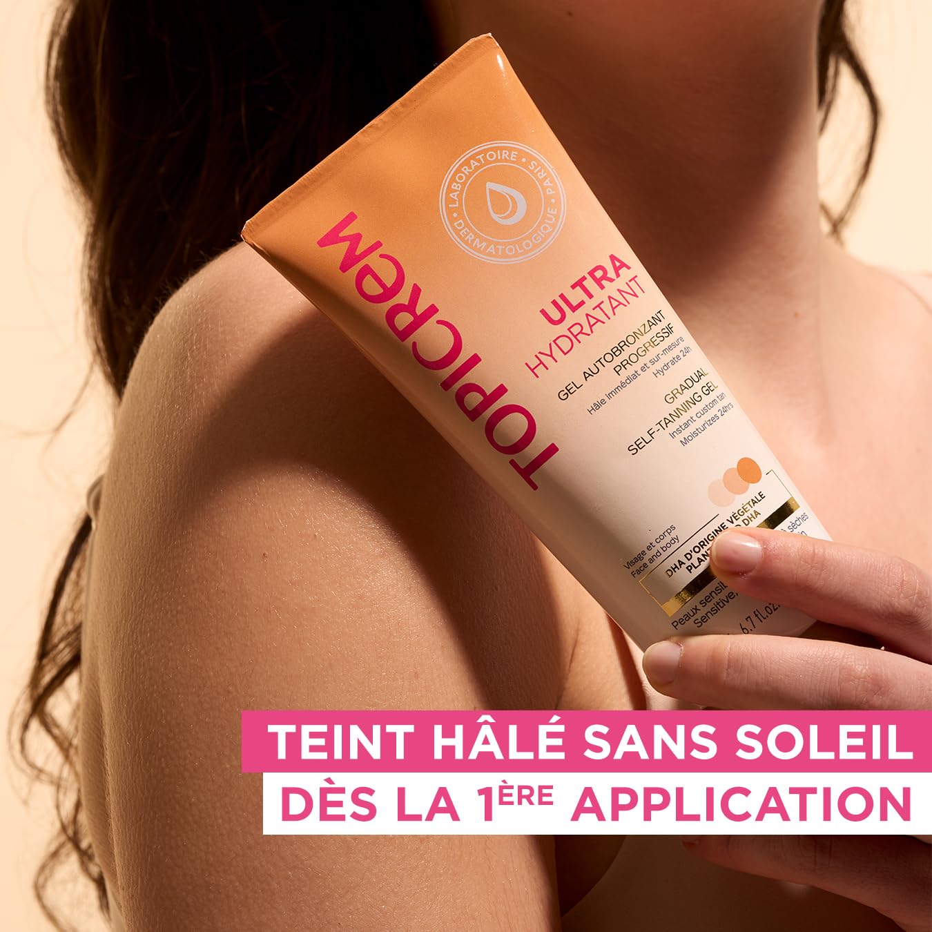 Topicrem - Ultra Hydratant Gel Autobronzant Progressif - Hydrate 24h, Nourrit, Protège - Teint Hâlé Naturel - Peaux Sensibles, Adultes & Adolescents - Fabrication Française - 200 ml