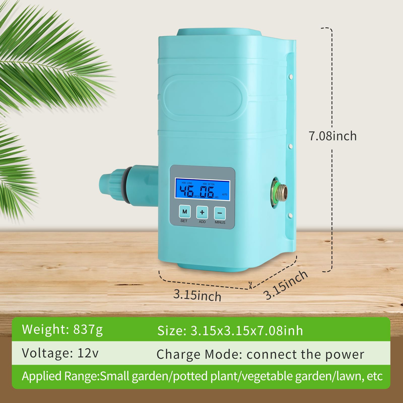 Kit de riego automático por goteo, pantalla LCD, admite 15 boquillas, con varios métodos de instalación para boquillas, sistema de riego automático para plantas, con temporizador