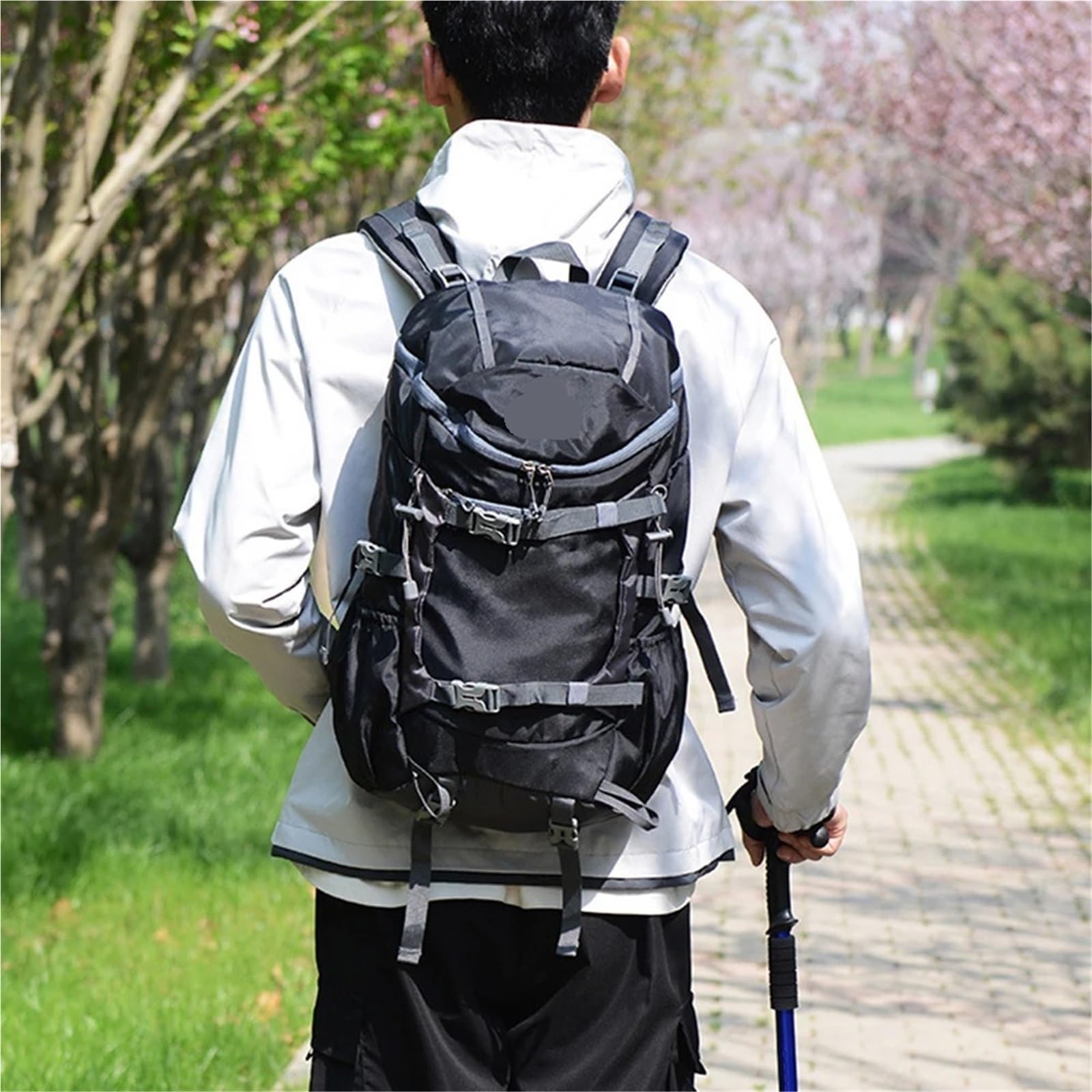 Zaino Trekking Zaino da trekking con sistema di idratazione 30 litri, borsa sportiva esterno in tessuto Oxford, zaino multifunzionale alpinismo for ciclismo, campeggio, picnic