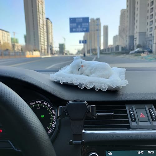 Miniatura 10 de Juguete de peluche lindo realista Fluffy offerspring ornamets gris rayas atigrado gato peluche Kawaii suave gatito regalo