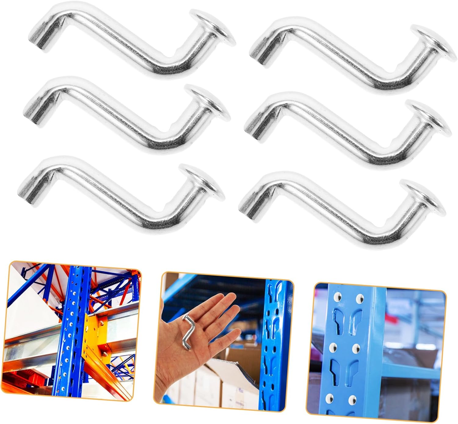 MAGICLULU 50Pcs Pallet Racking Safety Drop for Shelving Systems Easy Installation Bolt Compatible with Pallet Rack Safety Accessories