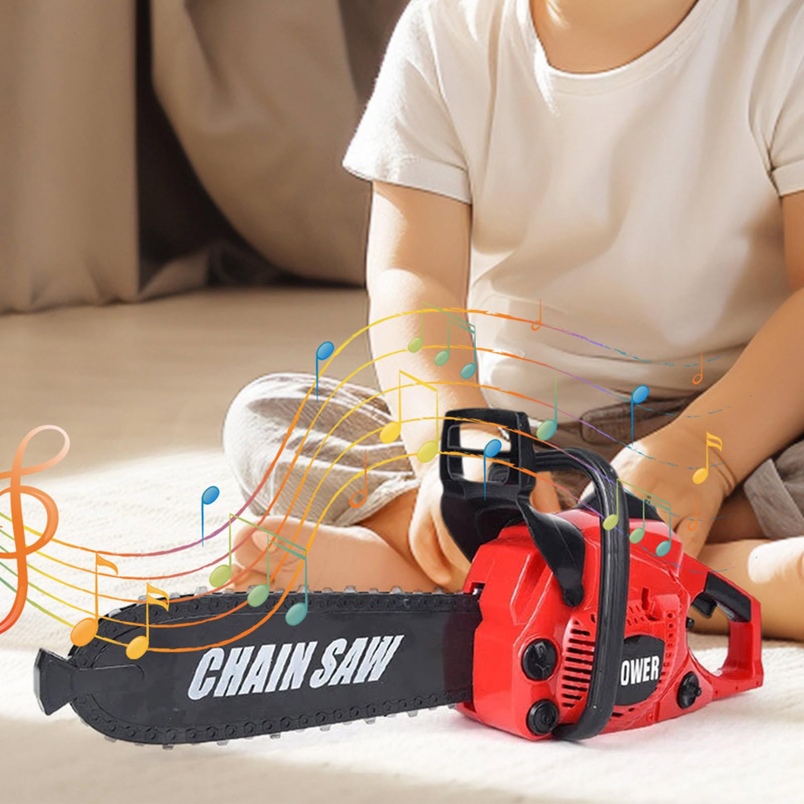 Jouet Tronçonneuse Pour Enfants – Set Avec Lunettes De Protection, Jeu De Rôle Bricolage, Simulateur De Scie électrique, Dès 3 Ans