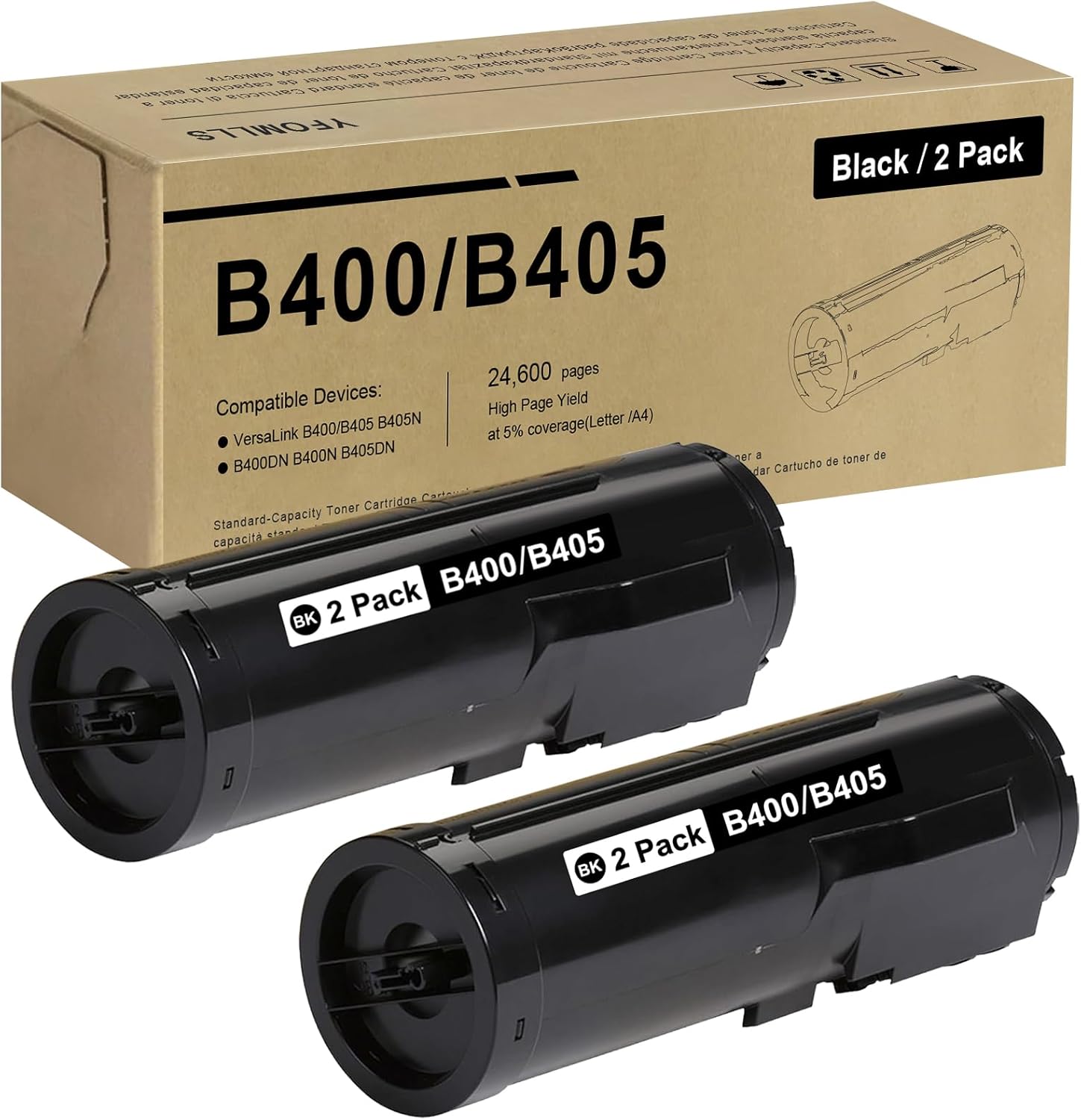 VersaLink B400 B405 Toner Cartridge 106R03584 Black Toner Cartridge Compatible for Xerox VersaLink B405 Toner B400 B400N B400DN B405N B405DN Printer, 24,600 Pages, 2 Pack