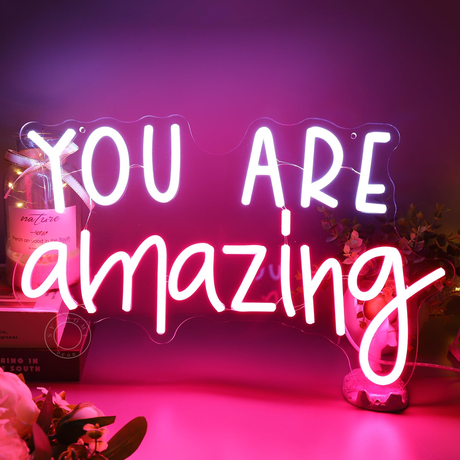 SYLHOME You Are Amazing LED Neon Light Sign Student Classroom Wall Decor