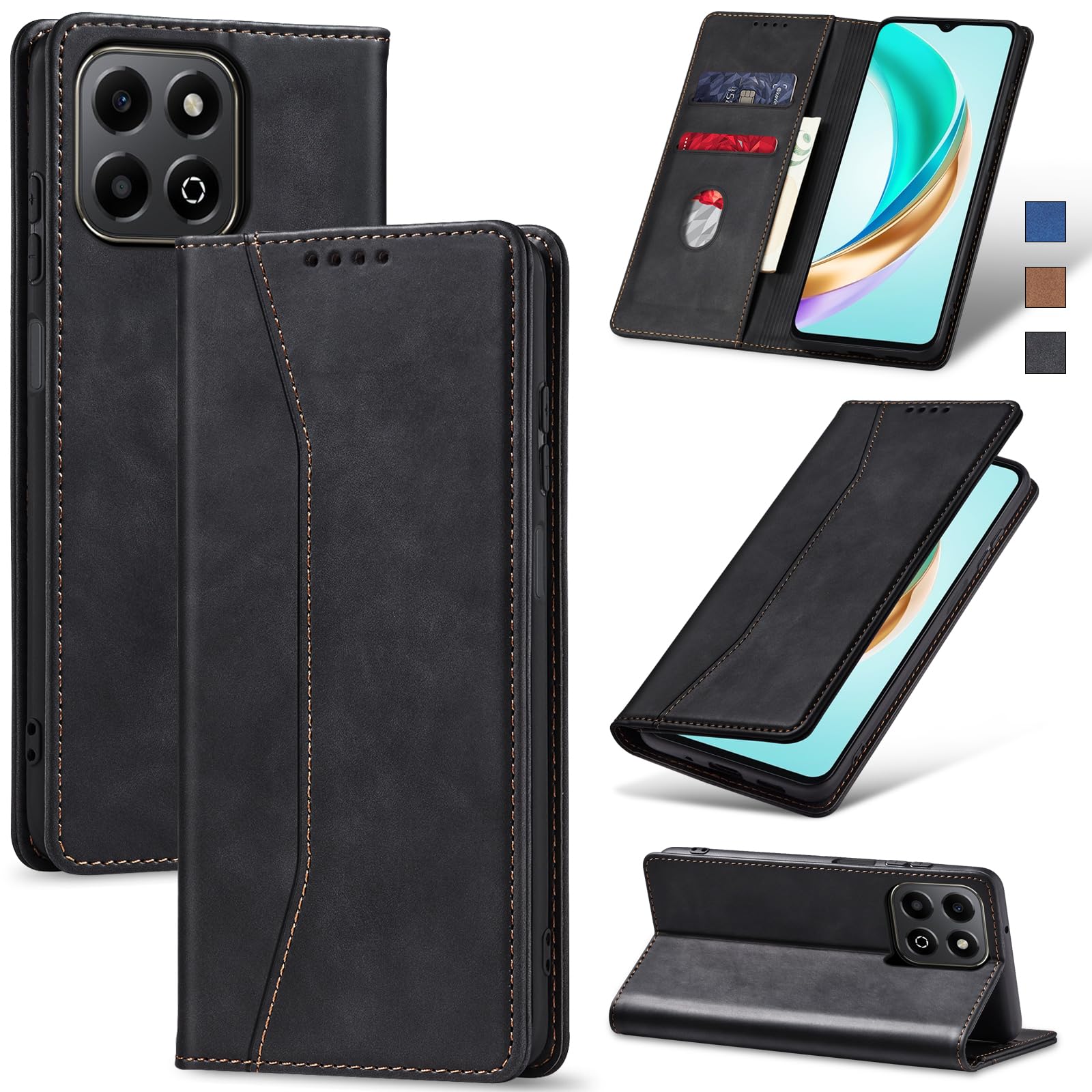 Custodia A Portafoglio In Pelle PU Per Honor X6b 4G: Flip Cover Con Supporto, Slot Schede E Chiusura Magnetica