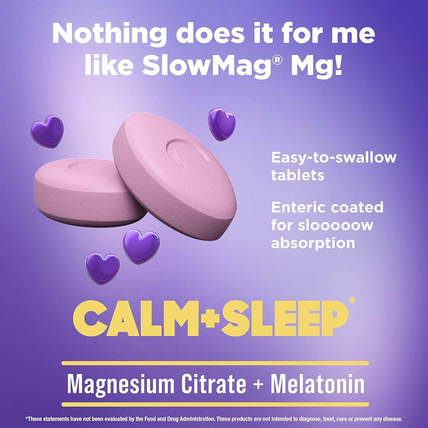 SlowMag MG Calm Sleep Tabletas de citrato de magnesio con suplemento