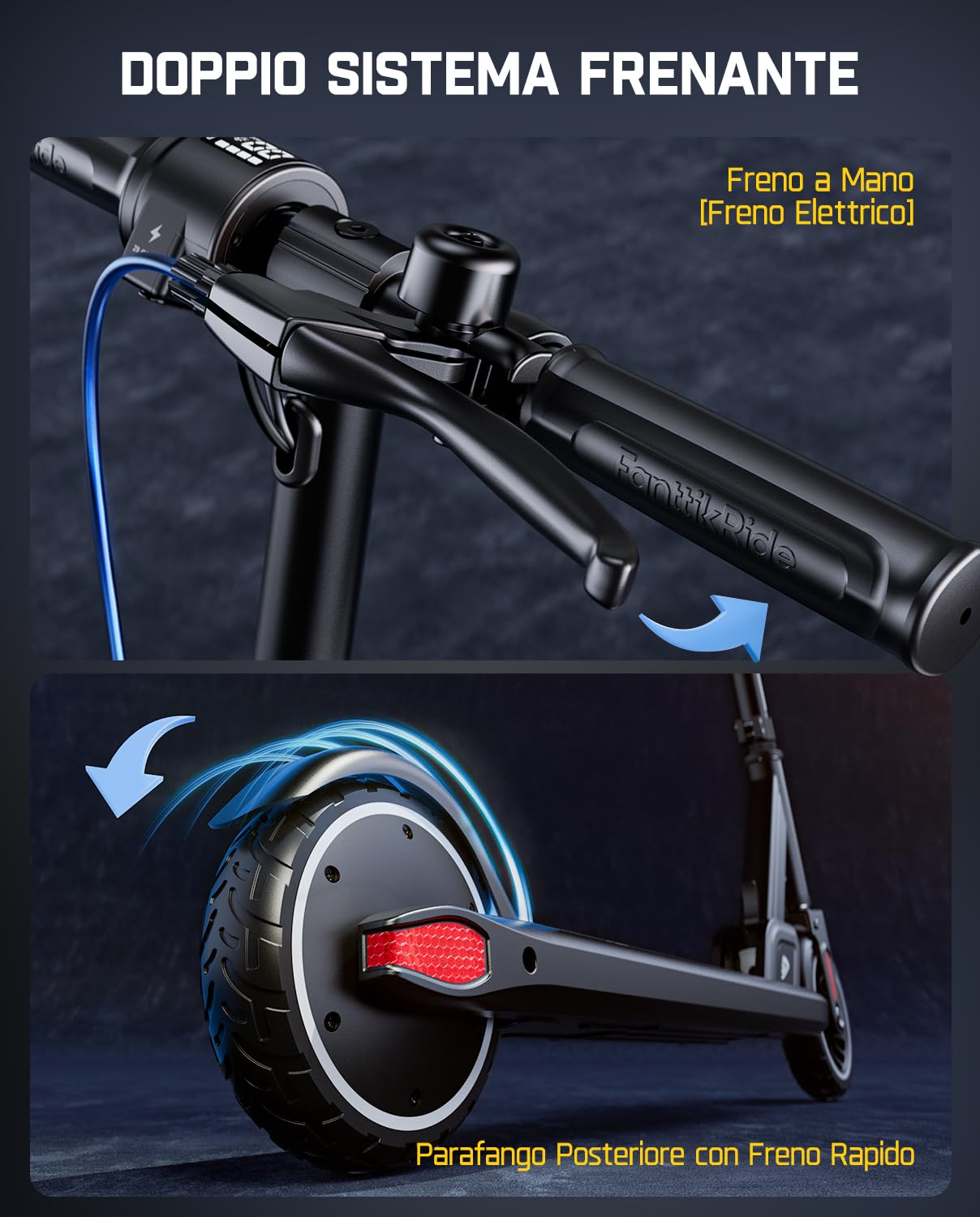 FanttikRide T9 Monopattino Elettrico per Bambini da 1,3 a 1,7 m, Velocità di 11/16/19 km/h, Indicatore LED della Batteria, Altezza Regolabile, Mancanza di approvazione ABE