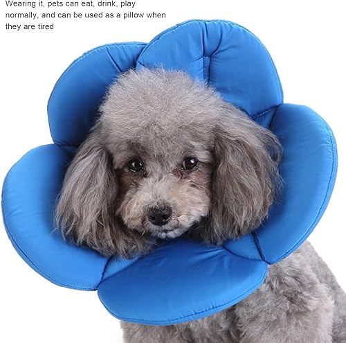 Miniatura 8 de GLOGLOW Collar para perro con forma de flor, collar ajustable para recuperación de heridas de mascotas, cuello suave, resistente a los arañazos,