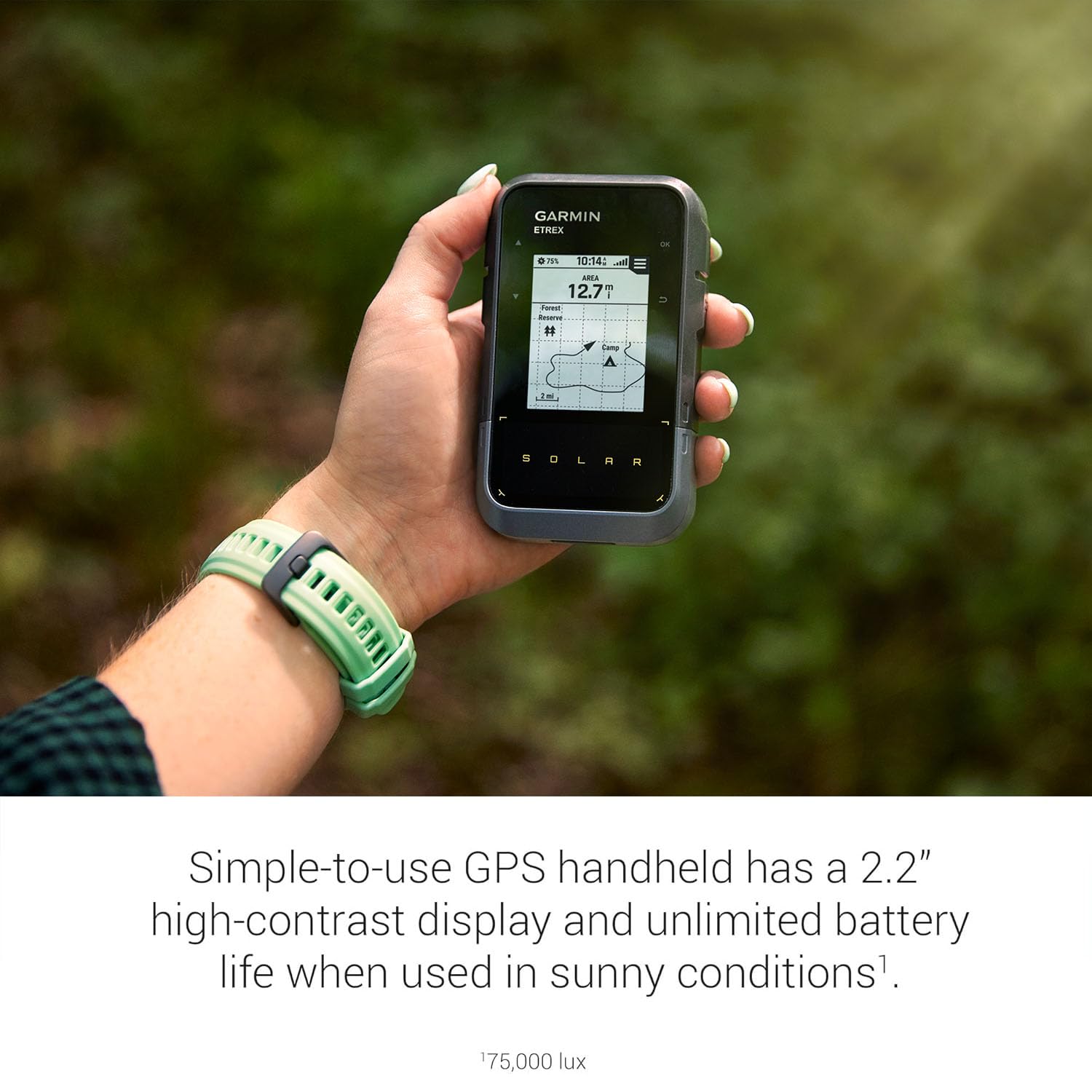 【未使用】GARMIN ETREX SOLAR Garmin eTrex® Solar | Handheld Hiking GPS