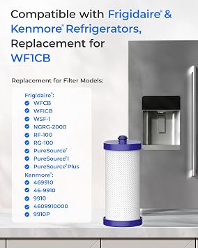 Waterdrop WF1CB Water Filter Replacement for Frigidaire WFCB, 2 Pack