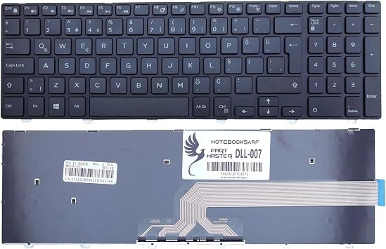 Dell Vostro 15-3558  le Uyumlu Klavye, Siyah