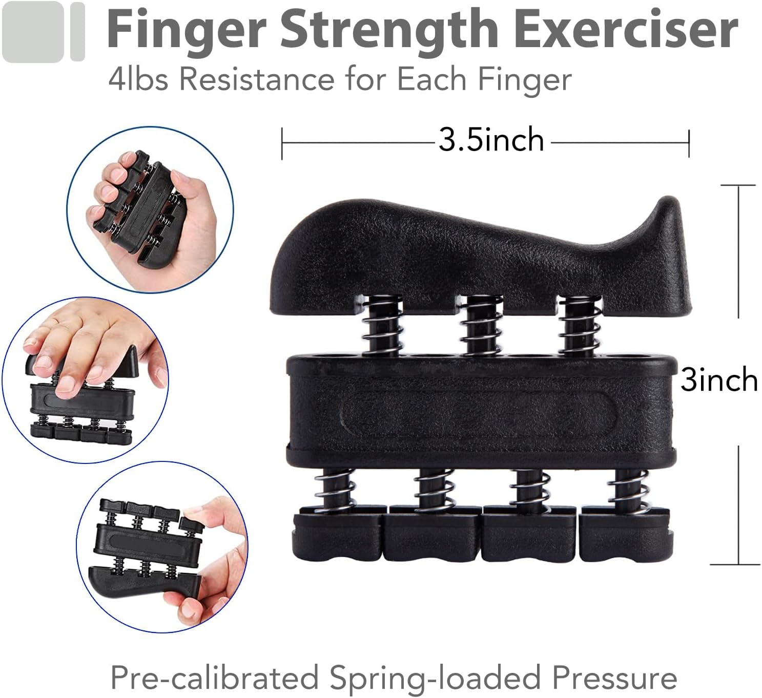 Grip Strength Trainer Kit with Finger Exerciser, Hand Grip Strengthener, Hand Extension Exerciser, Stress Relief Ball, Grip Ring, Gyro Ball for Muscle Building and Injury Recover