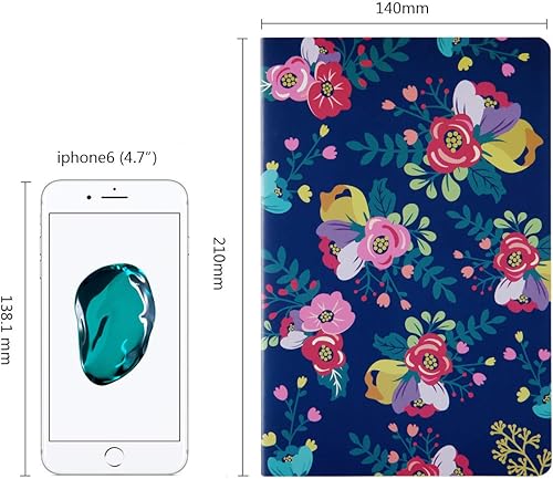 Miniatura 6 de Paquete de 6 cuadernos a granel para viajeros, clase y oficina, agenda de escritura de temas con papel rayado, rayas universitarias, 60 páginas/30