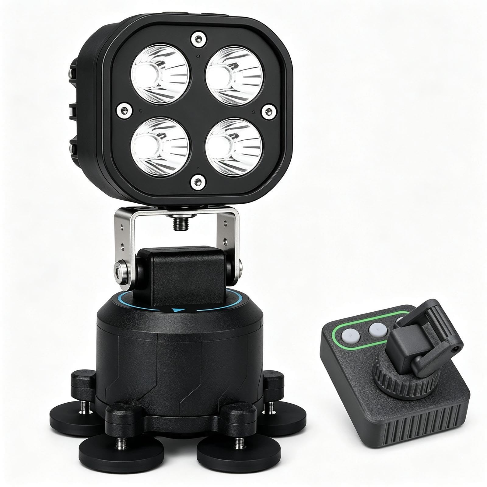 Luz LED Magnética Omnidireccional, Lámpara Remolque Giratoria De 360°