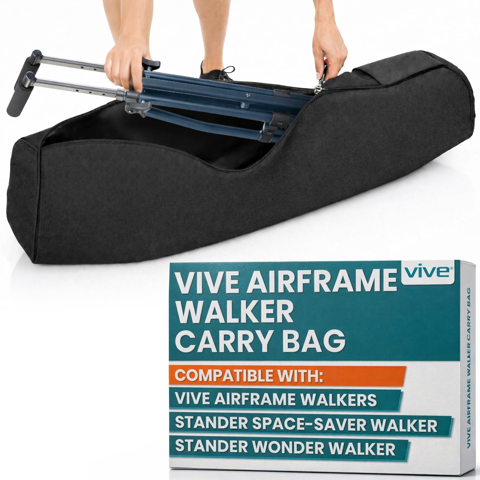 Vive Air Frame Carry Bag – Travel Cover Rollator (48"x16.9")