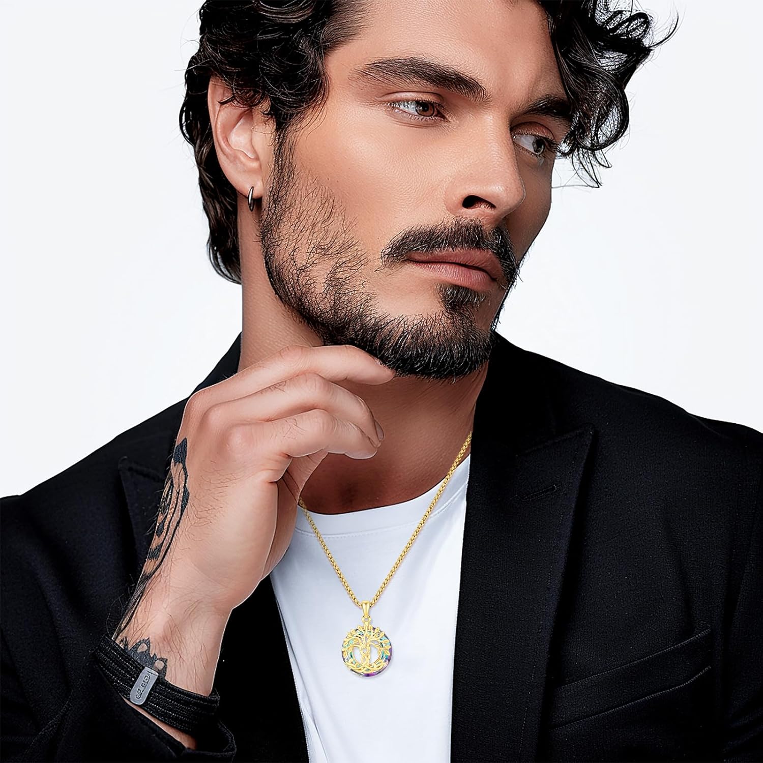 Tree of Life Necklace for Women 925 Sterling Silver Family Tree of Life Pendant with Austrian Crystal 22 Inches Chain - Image 9