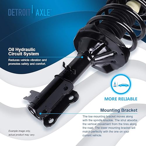 Miniatura 927 de Detroit Axle - Kit de suspensión delantera de 10 piezas para Chevy Aveo Aveo5 Pontiac G3 Wave 2 Ready Struts Assembly 2 Enlaces de barra