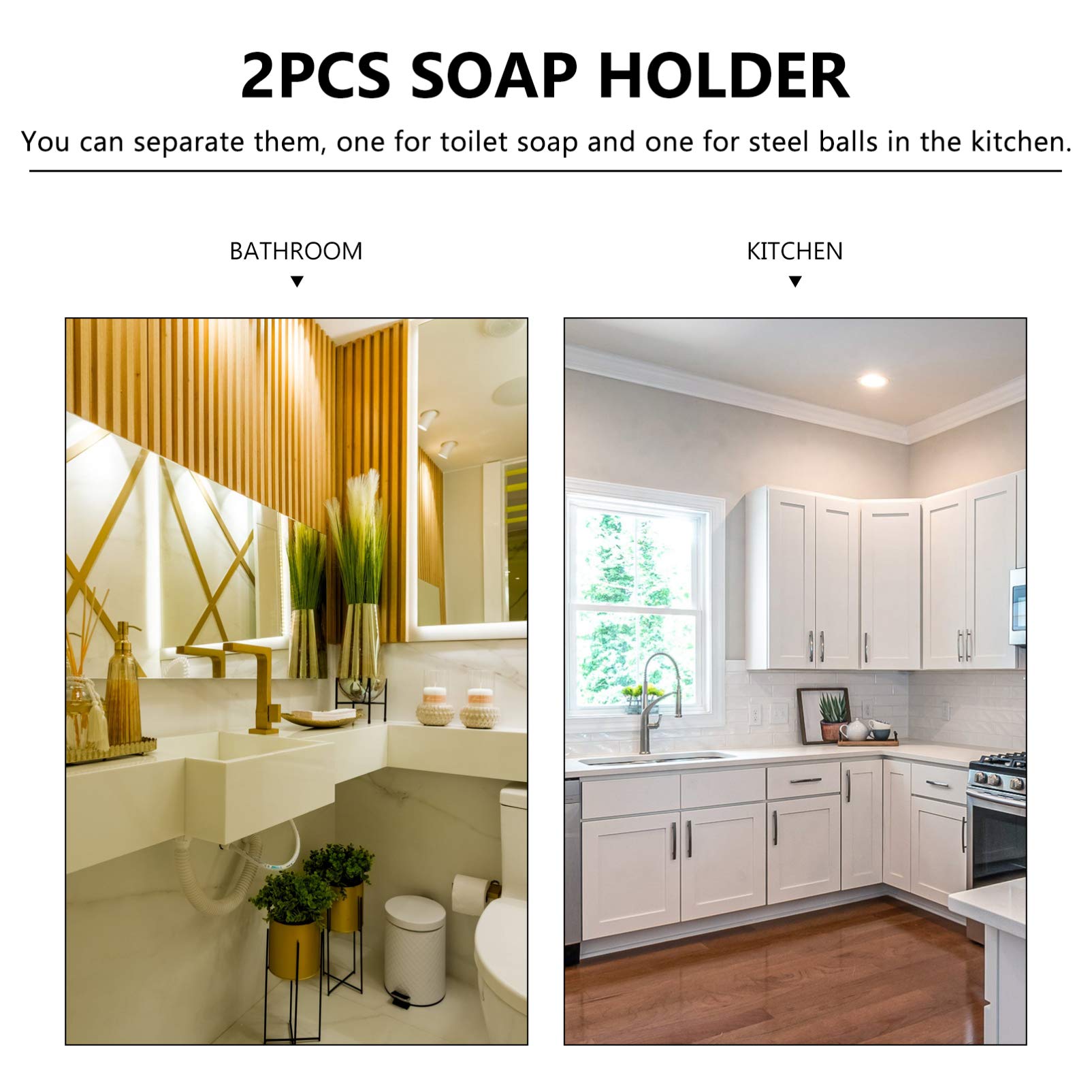 Amosfun Pink Cartoon Soap Holder Cow Unicorn Soap Case Rectangular Plastic Soap Dish for Bathtub & Sink