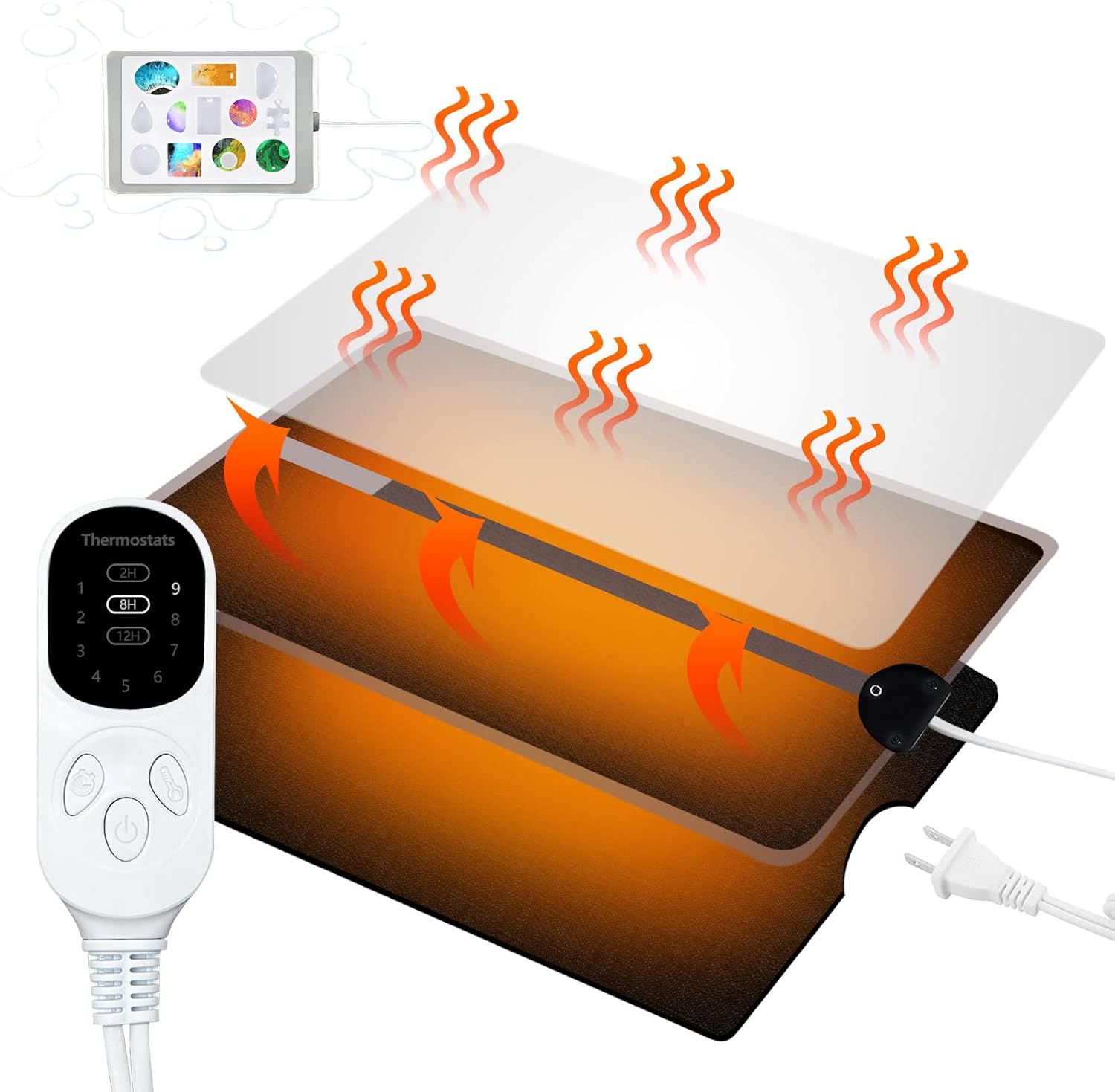 DEGGOX Update Resin Heating Mat with Timer and Temperature