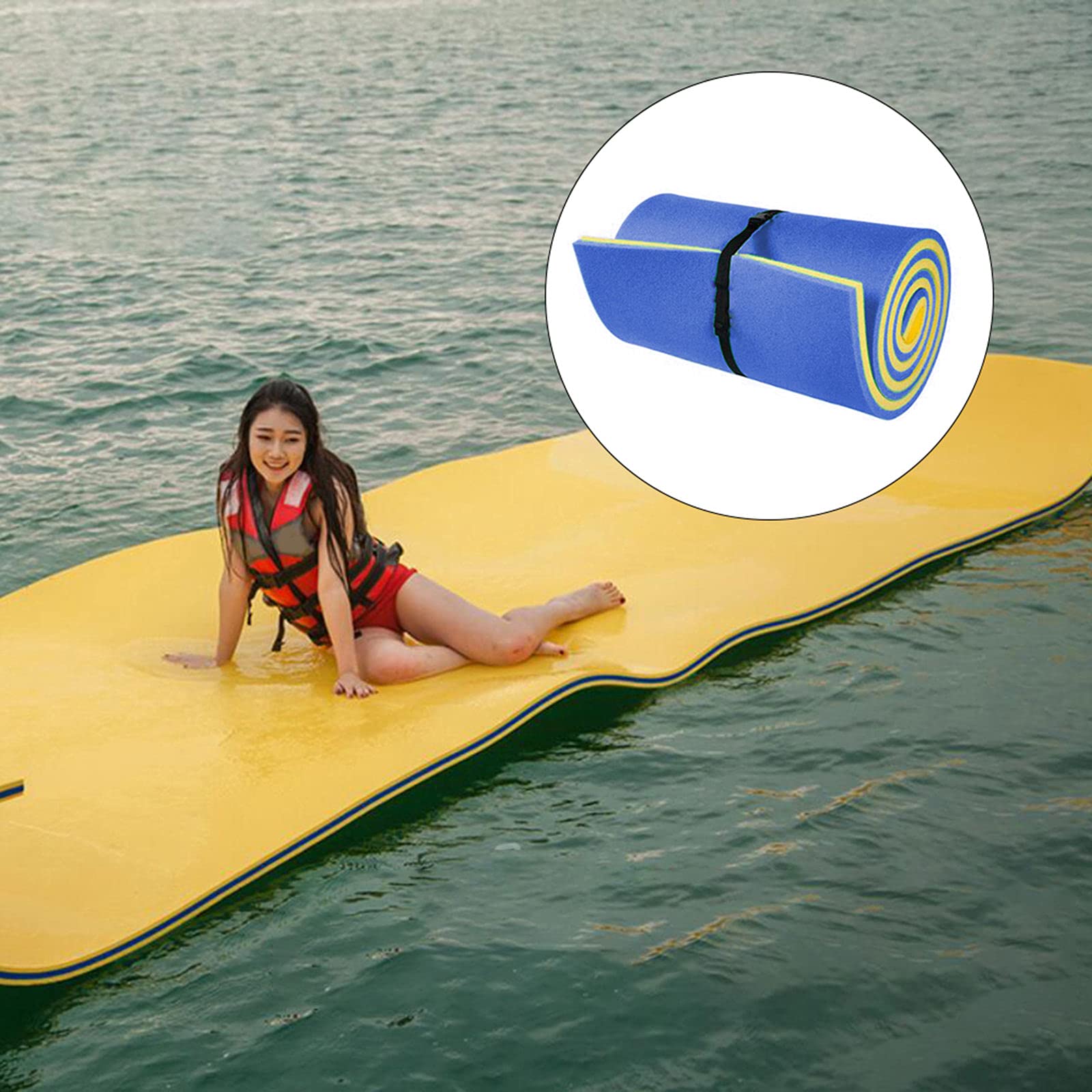 Durable Flotteur de l'eau Tapis de Bain Piscine Rivière Mousse Flottant Pad Couverture Enfants Lac Insubmersible Matelas Lit Oasis Coussin D'été Jeu,Vert,2.7mx1.8mx3.3cm Durable Flotteur de l'eau Tapis de Bain Piscine Rivière Mousse Flottant Pad Couverture Enfants Lac Insubmersible Matelas Lit Oasis Coussin D'été Jeu,Vert,2.7mx1.8mx3.3cm