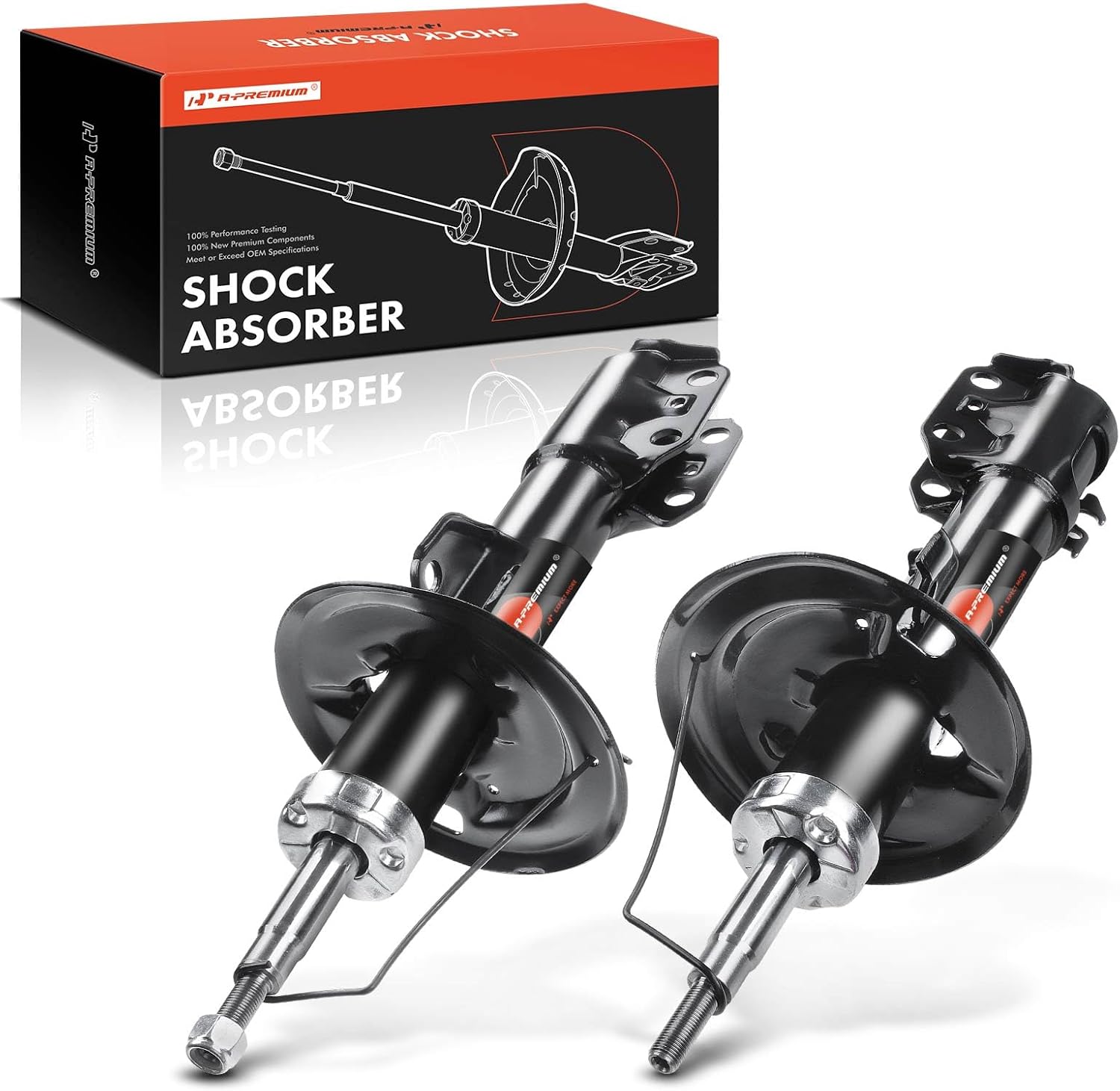 A-Premium Front Pair (2) Shock Strut Absorbers Compatible with Toyota Yaris 2006-2015 Prius C 2012-2014