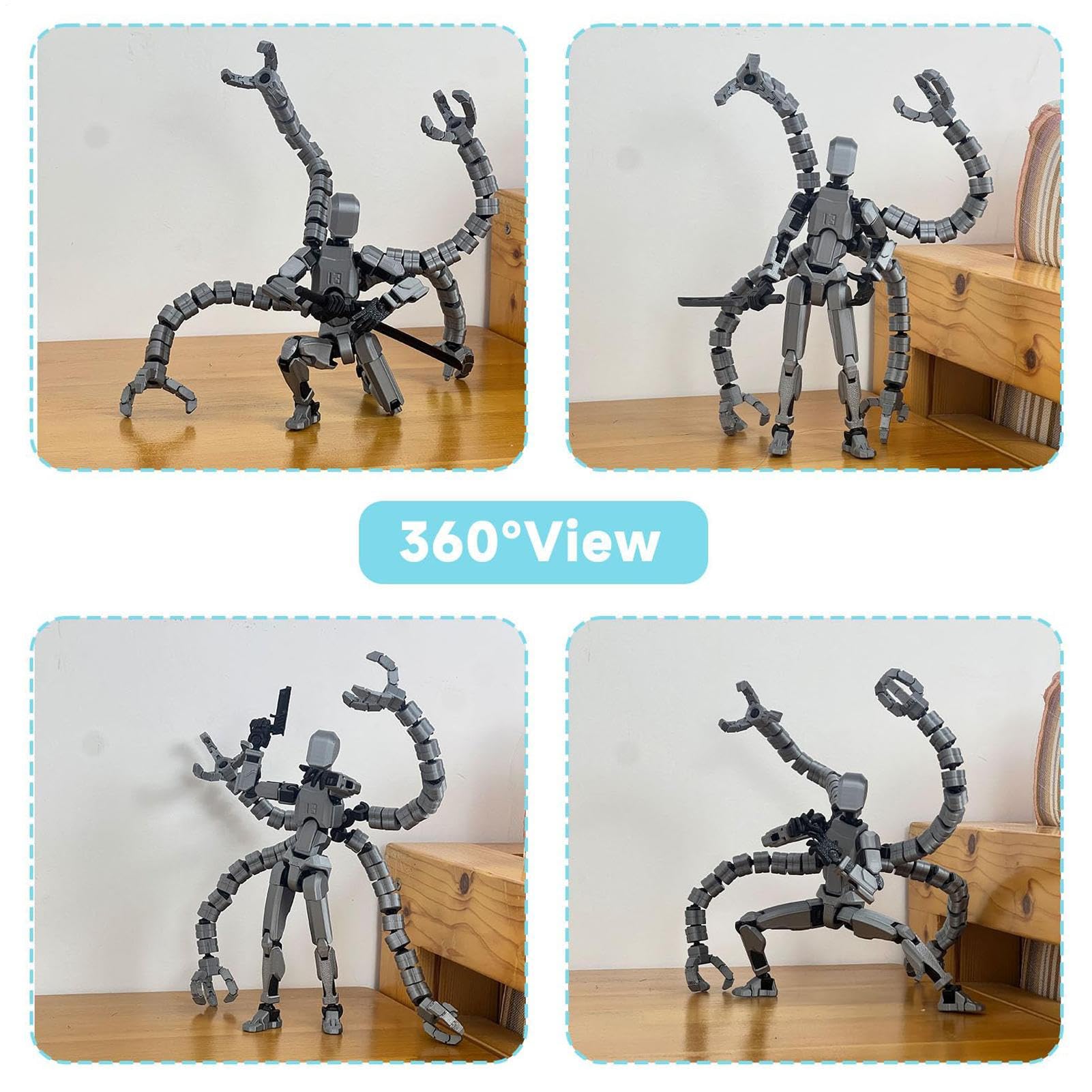 3D Printed Mannequin Toys, Action Figure Already Assembly, Multis-Jointed Movable Model With 3 Hand Types And 7 Tool Options - Image 2