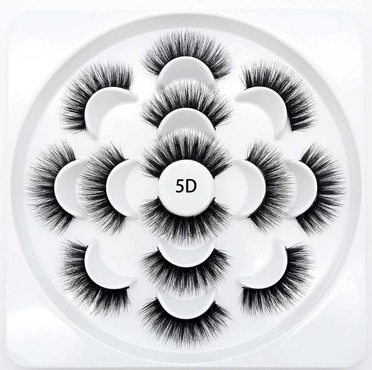 7 Pairs Natural Faux Mink lashes Fluffy False Eyelashes Wholesale 3D Lashes Pack