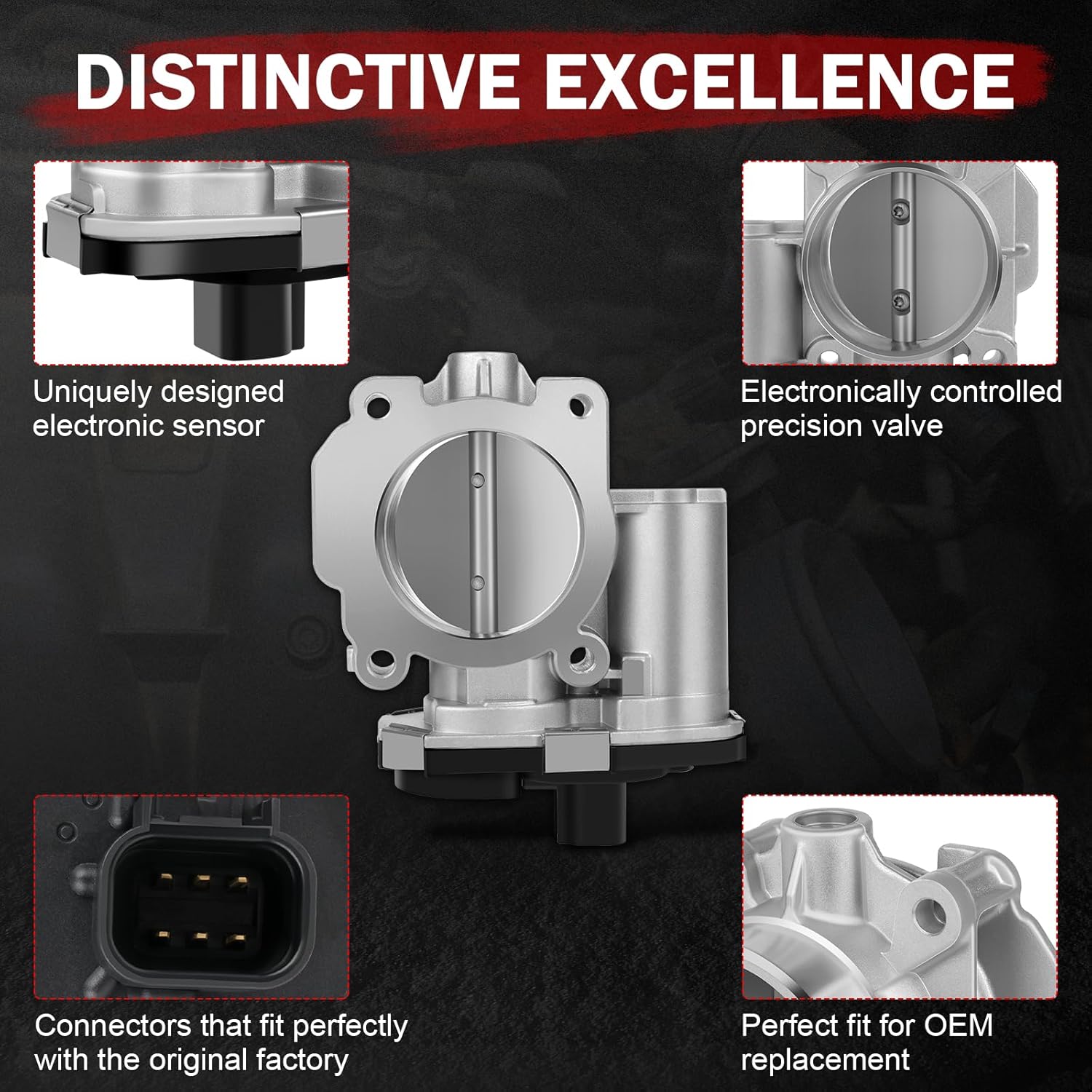 12631186 Throttle Body Compatible 2010-2011 for Buick LaCrosse 2.4L 2008-2012 for CHEVY Malibu 2.4L 2008 for Pontiac G5 2.4L 2008-2010 for Saturn Vue 2.4L Electronic Throttle Body S20015 TB1033